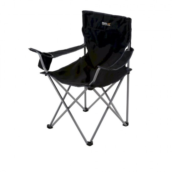 Isla Lightweight Folding Camping Chair Black/Grey