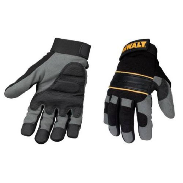 Powertool Gloves with Gel Palm Black/Grey