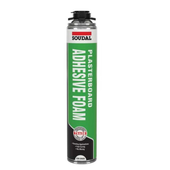 Soudal Plasterboard Adhesive Foam | Gun Grade | 750ml