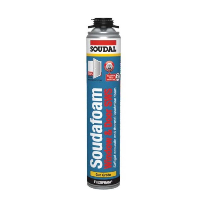 Soudal Soudafoam Window & Door Expanding Foam Filler | Gun Grade | 750ml