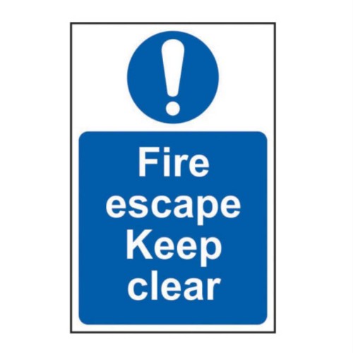 'Fire Escape Keep Clear' Sign