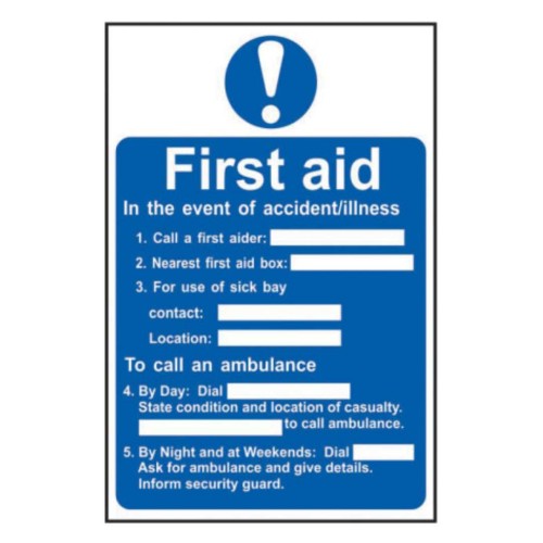 'First Aid' Sign