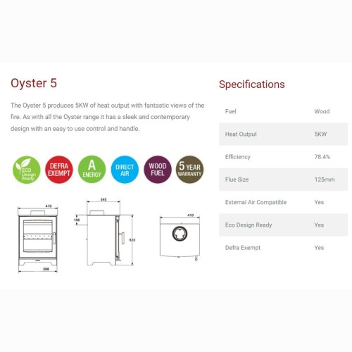 Atlantic Oyster 5 (5KW) (Wood Only)