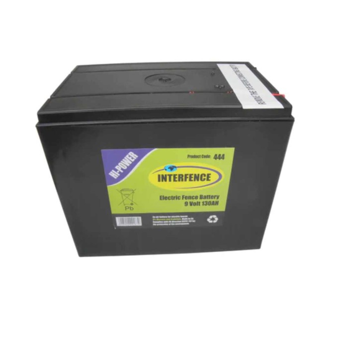 Interfence Electric Fence Battery 9V 130AH