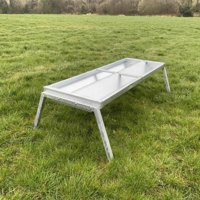 8ft Double Galvanised Trough