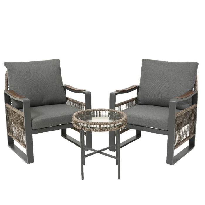 Monte Aluminium Outdoor Garden Bistro Set