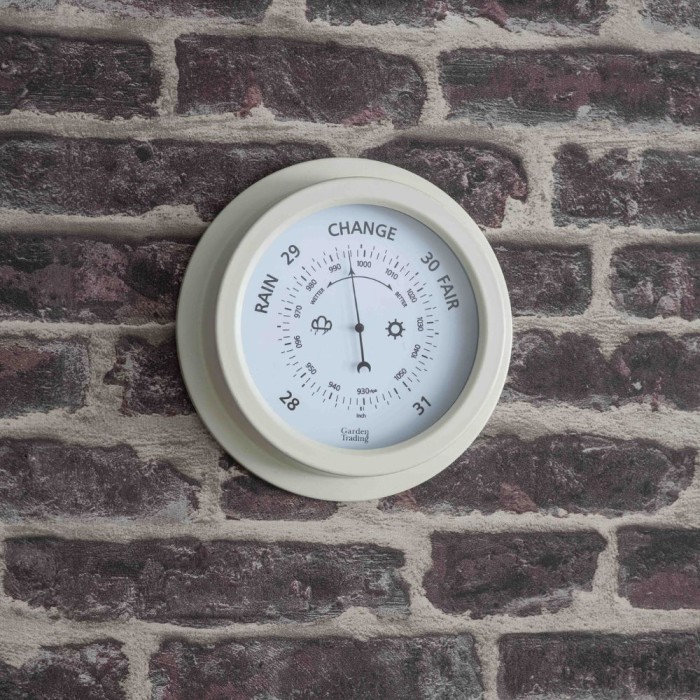 Tenby Garden Barometer | Powder Coated Steel | Lily White