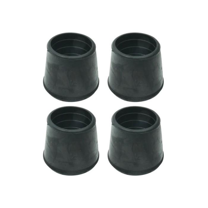 Rubber Leg Tips | 28mm | Black | Pack of 4