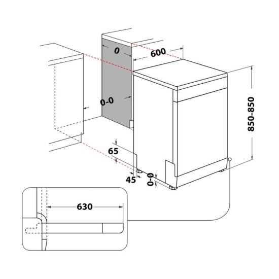 Whirlpool Freestanding Dishwasher White | 15 Place | W7F HP33 UK