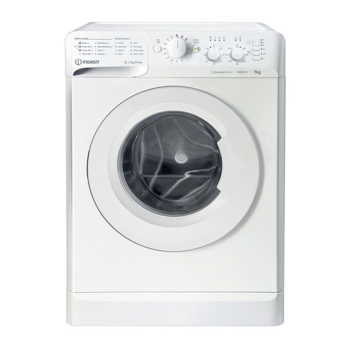 Indesit 7KG My Time Washing Machine White | 1400 Spin | MTWC 71485 W UK 
