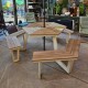 Octagonal Aluminium Garden Picnic Bench | 2.2M | Cream