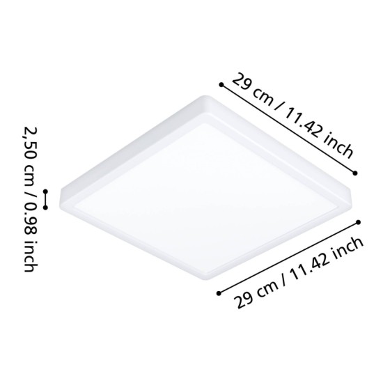 EGLO Fueva 6 LED Surface-Mounted Light | Square | White