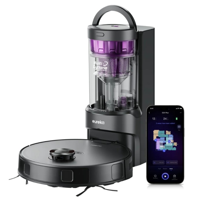 Eureka E20 Plus Robot Vacuum & Mop with Bag-free Base Station | NERE20PLUSBK