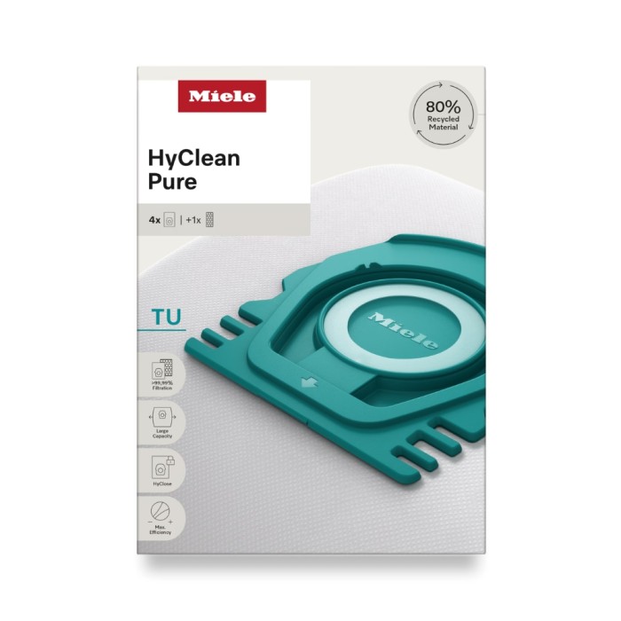 Miele HyClean Pure TU Vacuum Cleaner Bags | Pack of 4