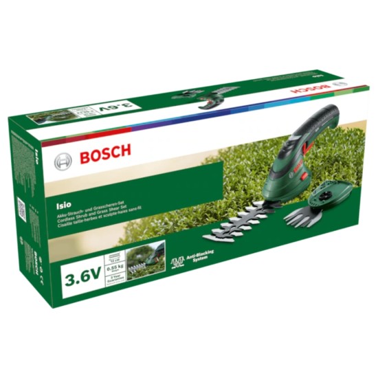 Bosch Isio Cordless Shrub and Grass Shear Set | 3.6V | 0600833173