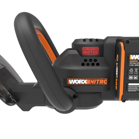 Worx 61cm Cordless Brushless Hedge Trimmer | 40V | WG286E