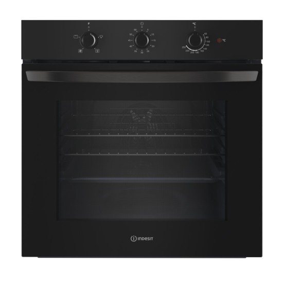 Indesit Built-In Single Electric Oven | 66L | Black | IO233BUK