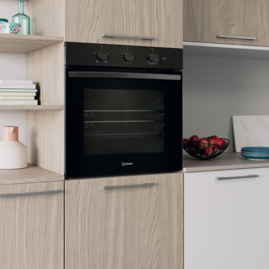 Indesit Built-In Single Electric Oven | 66L | Black | IO233BUK