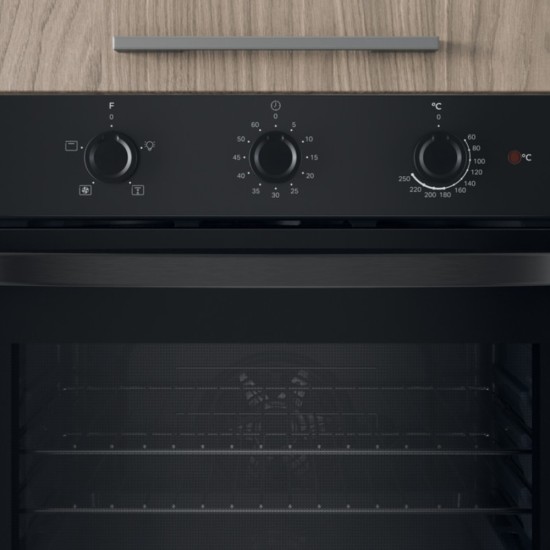 Indesit Built-In Single Electric Oven | 66L | Black | IO233BUK