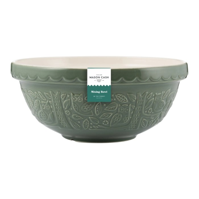 Mason Cash In The Forest Green Owl Mixing Bowl | 26cm | 2002.150