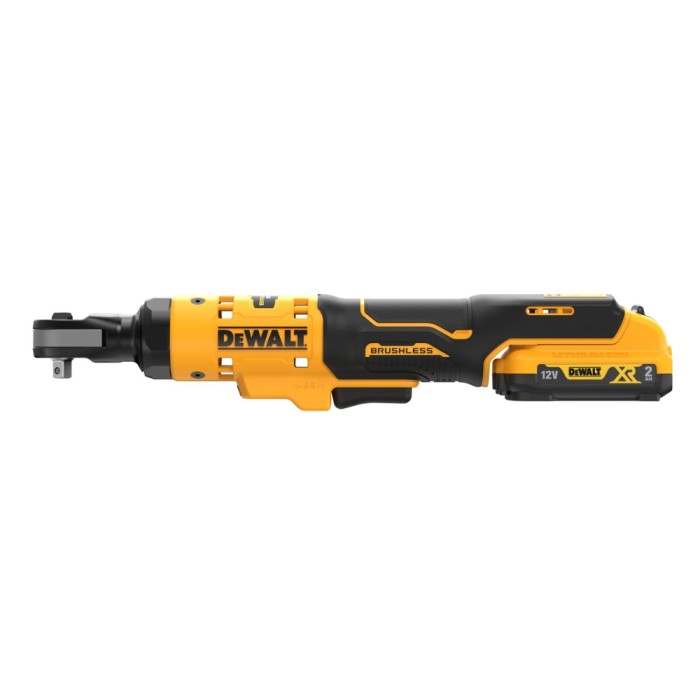 DEWALT 12V XR Brushless Ratchet | 1/4 Inch | 1 x 2.0Ah Battery | DCF504D1-QW