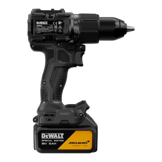 DEWALT x McLaren F1 Team 18V XR Special Edition Hammer Drill Driver | 1 x 5Ah Battery | DCD86MP1T-GB
