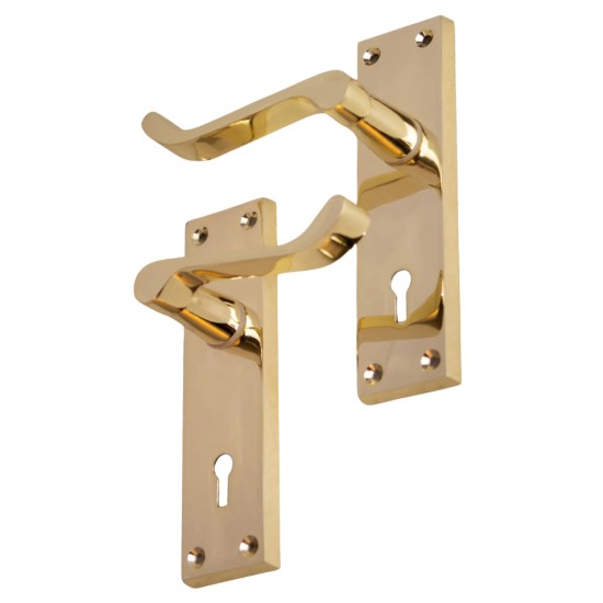 Sonnato Porto Brass Lever on Plate Door Handles | VP20PB