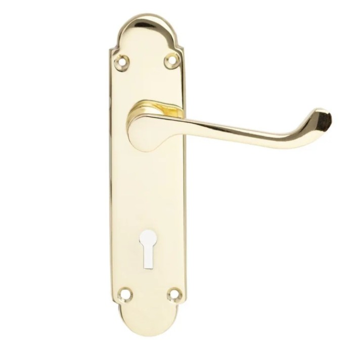 Sonnato Nova Brass Lever on Plate Door Handles | VP600PB