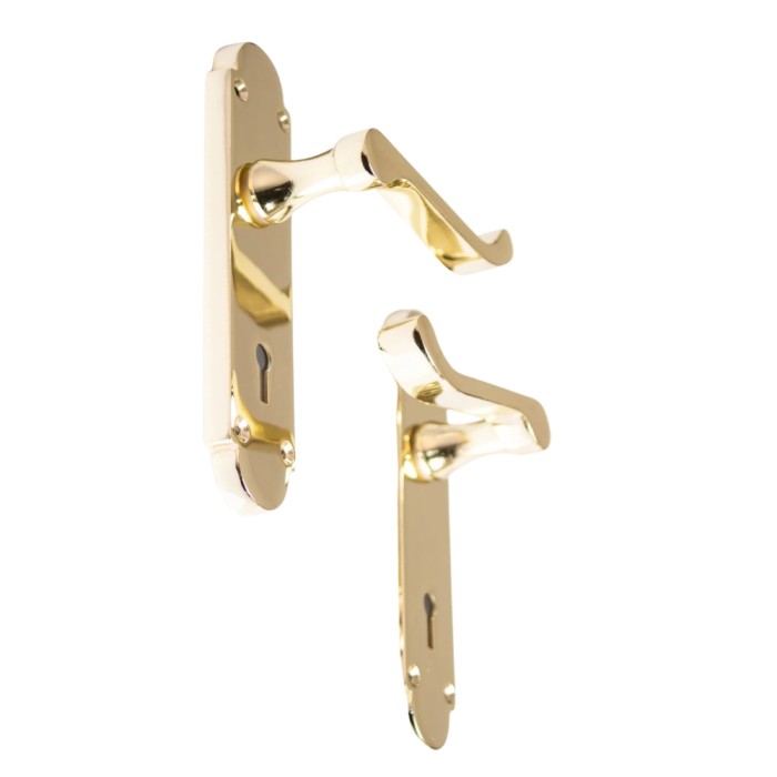 Sonnato Nova Brass Lever on Plate Door Handles | VP600PB