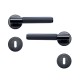 Sonnato Milan Lever on Rose Door Handle Matt Black | VP201MB