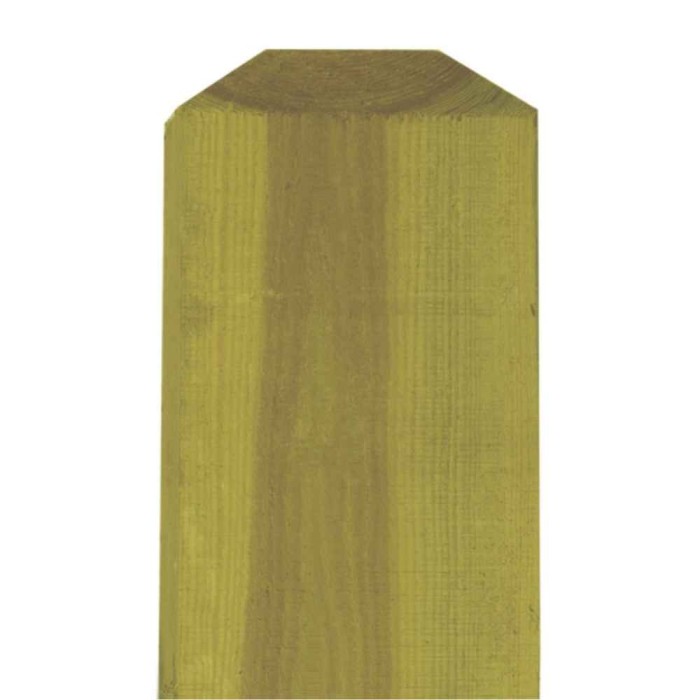 Diamond Top Wooden Gate Post | 200mm x 200mm | 8" x 8" x 2.4M