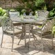 Berkeley 4-Seater Cast Aluminium Round Garden Dining Set | Maize