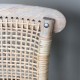 Chic Antique French Bar Stool with Wicker Seat & Backrest | 41080700