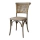 Chic Antique French Dining Chair with Wicker Seat & Back | 41034200