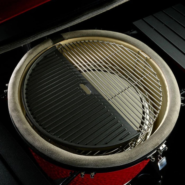 Kamado Joe Half Moon Cast Iron Reversible Griddle for Classic Joe | KJ-HCIGRIDDLE
