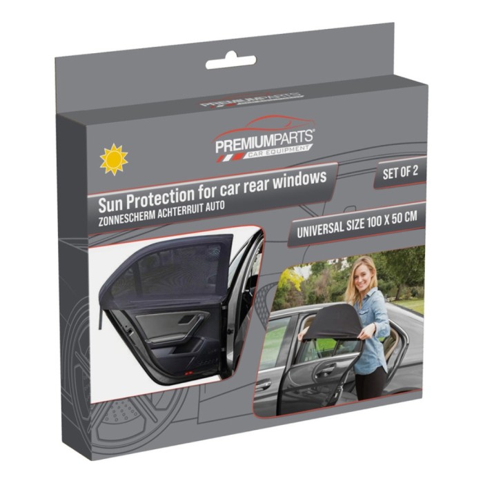 Car Rear Window Sun Shades | Set of 2 | 100 x 50cm