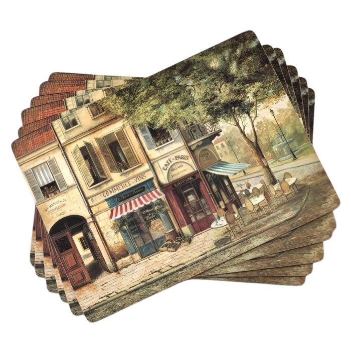 Pimpernel Parisian Scenes Placemat & Coaster Set | 12 Piece | X0012563423V