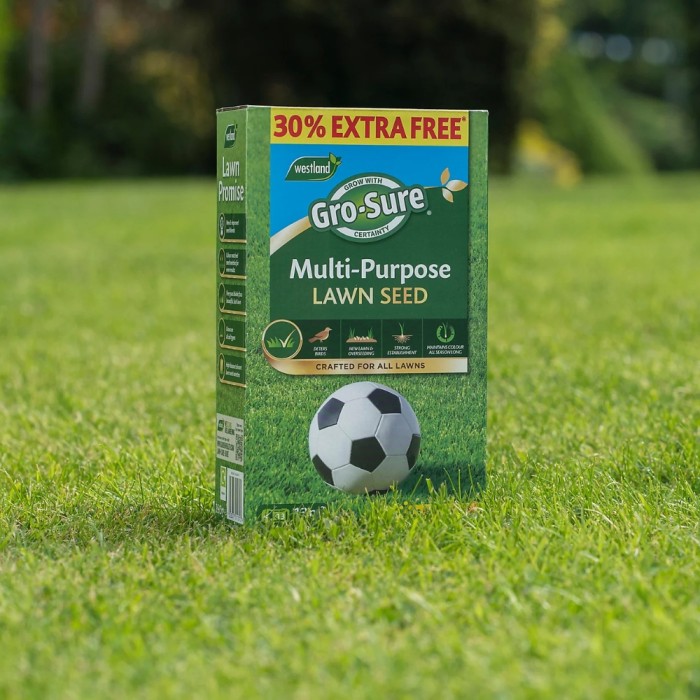 Gro-Sure Multi-Purpose Lawn Seed | 10m² + 30% Extra Free | 13m²