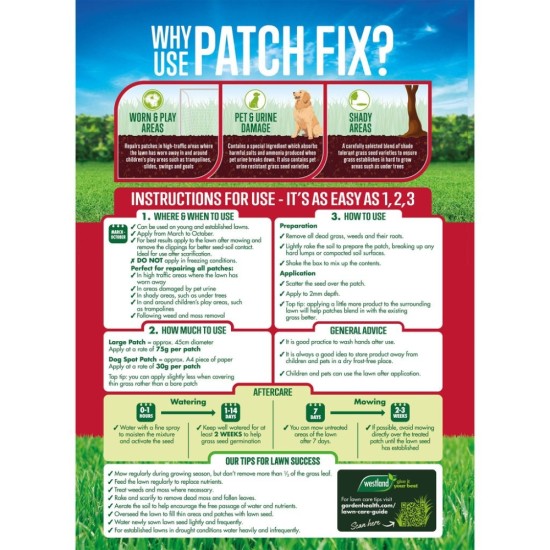 Aftercut Patch Fix Lawn Repair | 64 Patch Pack