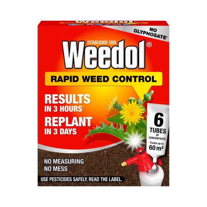 Weedol Rapid Weed Control Concentrate Tubes | 6 Pack