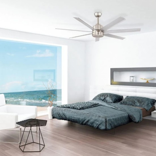 EGLO AZAR 60 Brushed Aluminium Ceiling Fan | 35021