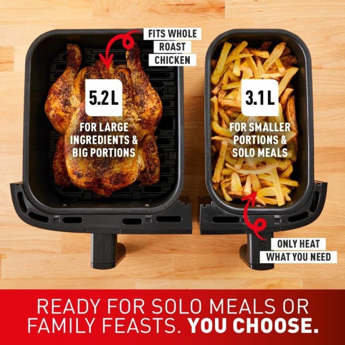 Dual Easy Fry & Grill Air Fryer 8.3L Coal Grey