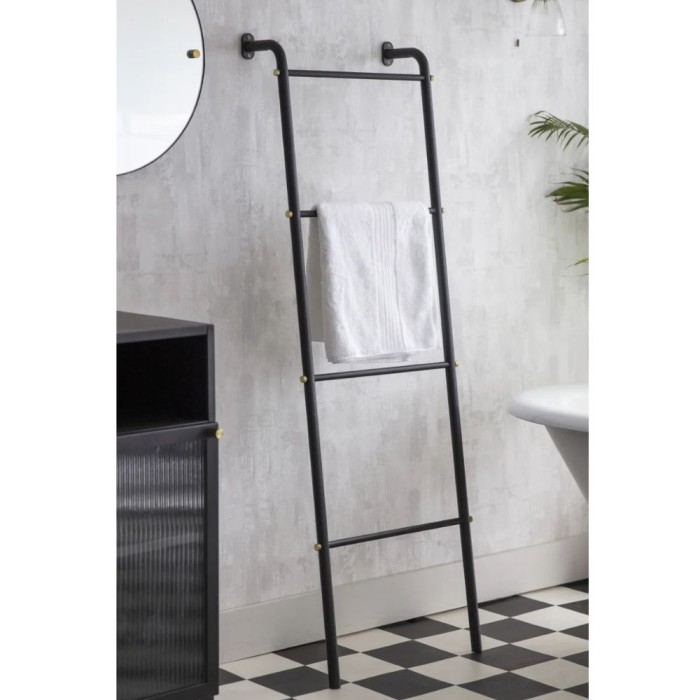 Adelphi Steel Towel Ladder | Black