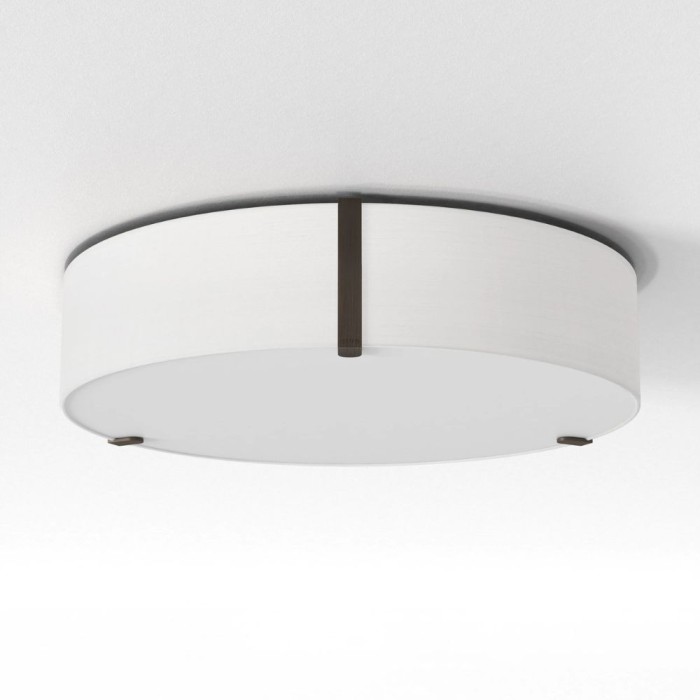 Salina Ceiling Light White Fabric/Bronze