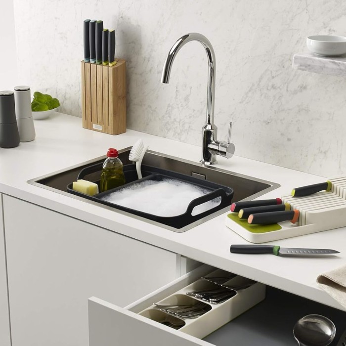 DrawerStore™ White Compact Cutlery Organiser