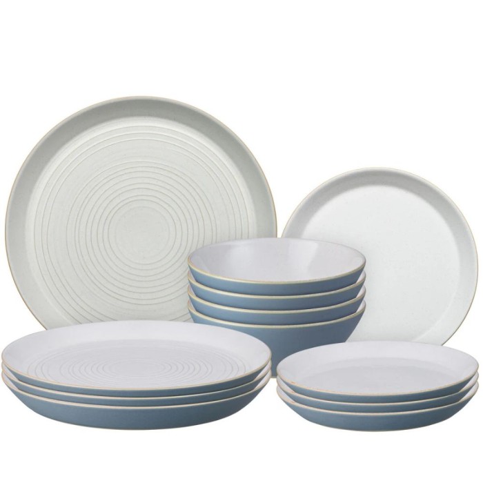 Impression Blue 12 Piece Tableware Set