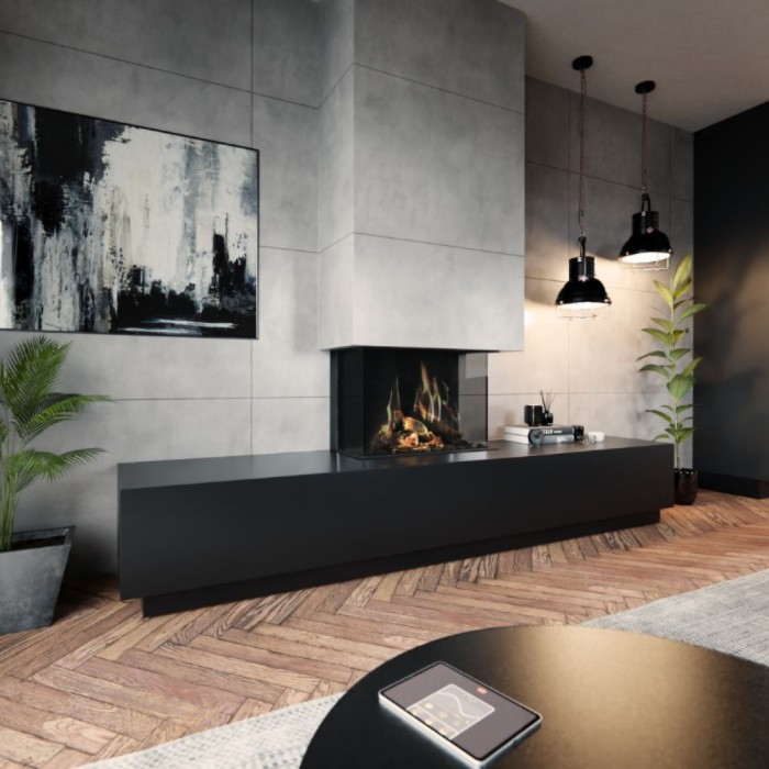 Virtuo 80/3 Cv-Glass Electric Hologram Fire 2kw
