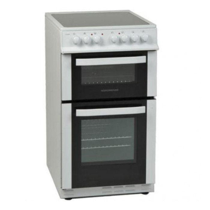 50cm Freestanding Cooker Twin Cavity | White