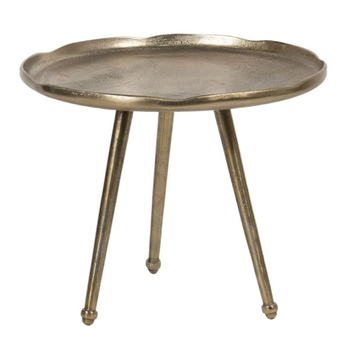 Aluminium Side Table 59 x 45cm | Gold