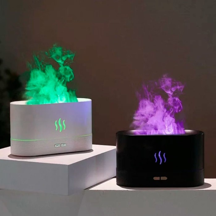 Flame Humidifier Aromatherapy Diffuser | White